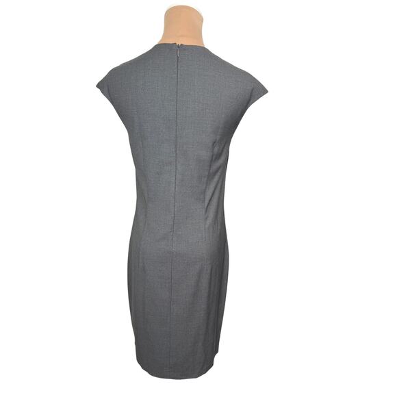 Stile Benetton Grey & Plaid Sheath Dress XS Light Academia Italian Design - Picture 3 of 4